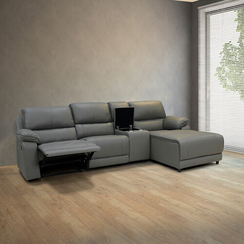 Half Leather L Shape Sofa 116